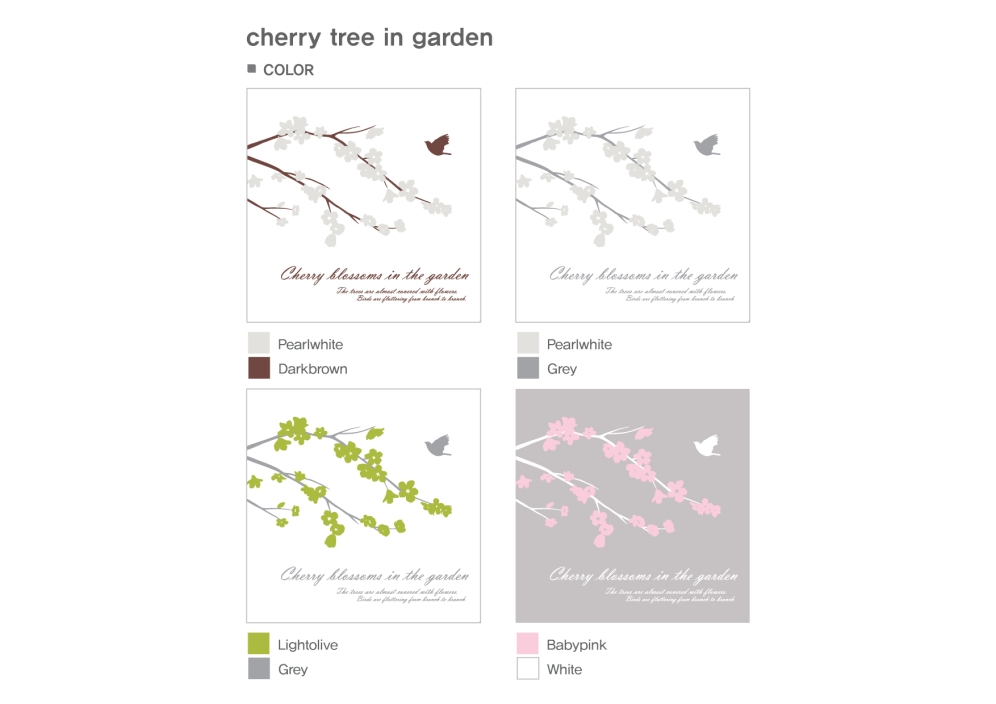 Cherry Tree In Garden Colour Options